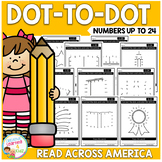 Read Across America Dot to Dot Worksheets Counting up to 2