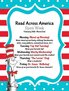 Read Across America/Dr. Seuss Day 2018 By Growingupwithmrsbranch