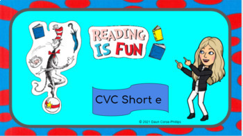 Preview of Read Across America Dr. Seuss Short e Blending Board CVC