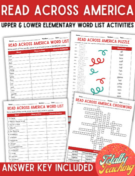 Preview of Read Across America Dr. Seuss Spelling/Word List Activities UPPER & LOWER GRADES