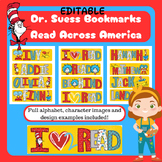 Read Across America Dr. Suess Bookmarks EDITABLE & PRINTABLE