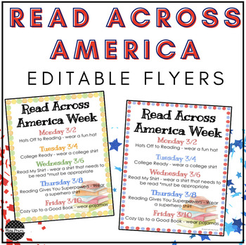 Preview of Read Across America | Dress Up Days | Spirit Week | Literacy Week