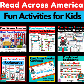 Preview of Read Across America Fun Activities for Kids- 7 Interactive Activities