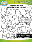 Wacky & Whimsy Reading Picture Shapes Clipart Set — Includ