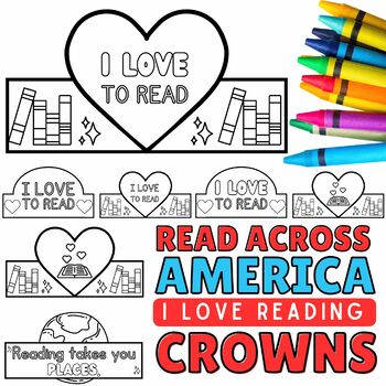 Preview of Read Across America | I Love Reading Crowns