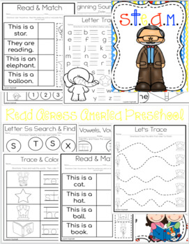 read across america preschool printables by lauren sophia