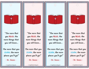 Read Across America - Punch Cards & Book Marks - Freebie | TpT