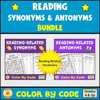 Preview of Read Across America Reading Color By Code Synonyms and Antonyms BUNDLE