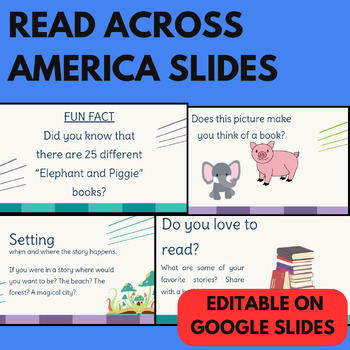 Preview of Read Across America Slides - EDITABLE ON GOOGLE SLIDES-