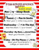 Read Across America Spirit Week Flyer Editable!