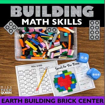 Preview of April Math Center Activities Earth Day Adding Multiplication Games Building STEM