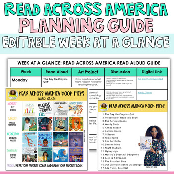 Preview of Read Across America : Week At a Glance Read Aloud Planning Guide