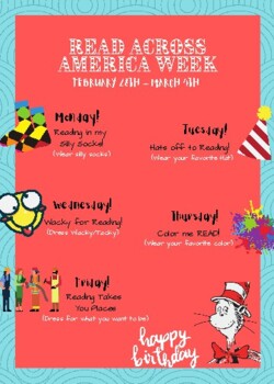 Preview of Read Across America Week Dress Up Days Flyer