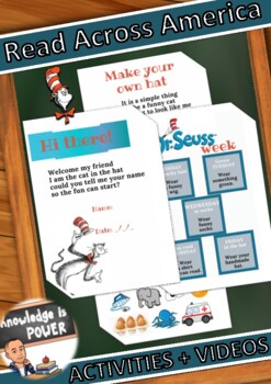 Preview of Read Across America Week Packet | Activities + Videos + Crafts