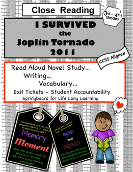 Preview of Read Aloud - Close Reading -  I Survived the Joplin Tornado 2011 3rd or 4th Gr