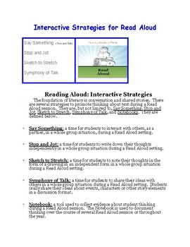Preview of Read Aloud - Interactive Strategies