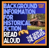 Read Aloud Intro SIGN OF THE BEAVER, digital Background Hi