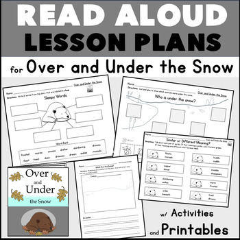 Preview of Read Aloud Lesson Plan Activities for Over and Under the Snow / inc. Vocabulary