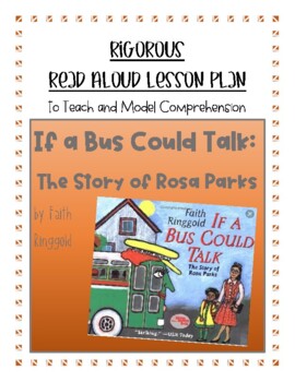Preview of Read Aloud Lesson Plan- If a Bus Could Talk: The Story of Rosa Parks