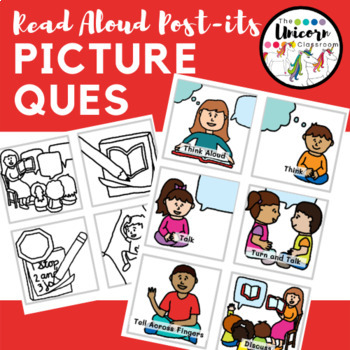 Preview of Read Aloud Picture Ques and Post It Note Printable Template