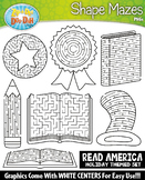 Read America Shaped Mazes Clipart Set {Zip-A-Dee-Doo-Dah Designs}