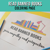 Read Banned Books Coloring Page | Library Art Activity