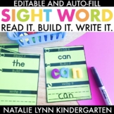 Read Build Write Sight Words Practice | Editable Sight Wor