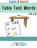 Read, Build, & Write Table Tents (English/Spanish Dual Language)