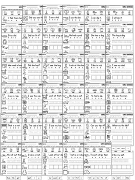 CVC Sentences Worksheets - Read, Trace, and Write Simple Sentences