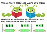 Read CVC Word Cards with Wiggle Worm