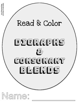 Preview of Read & Color Digraphs and Consonant Blends - Phonics Practice