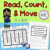 Read Count and Move - board game- following directions - O