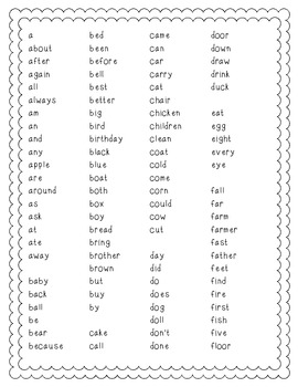 Read!! Dolch Sight Words ~ Pre-primer to 2nd grade by Amy Krywko