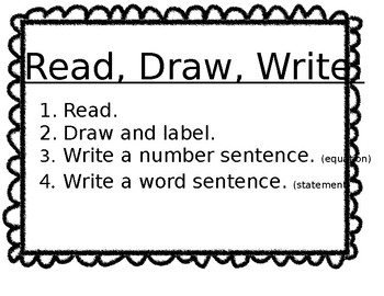 Preview of Read, Draw, Write Poster