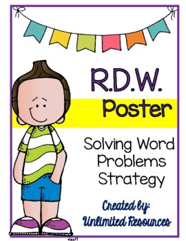 Preview of Read Draw Write (R.D.W.) Problem Solving Strategy Poster
