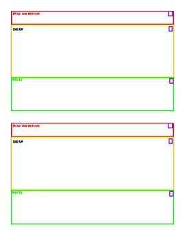 Eureka Read Draw Write Template for Problem Solving by Making Primary ...