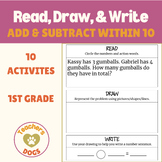 Read, Draw, and Write (add and subtract within 10)