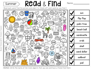 read find hidden picture activities printable and