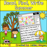 Read, Find, Write Summer - A writing center activity