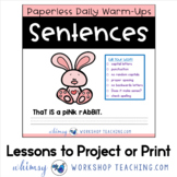 Read + Fix Sentences Paperless Daily Warm Up Lessons