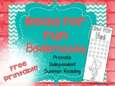 Read For Fun Bookmarks FREEBIE