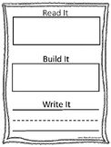 Read It, Build It, & Write It Work Mat | Spelling, Reading