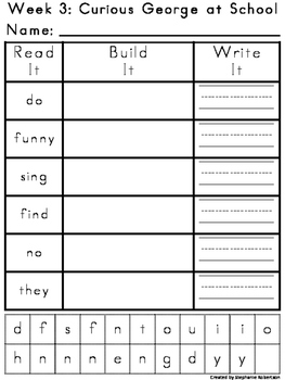 Read It, Build It, Write It for First Grade Using Journeys 2011 Words ...