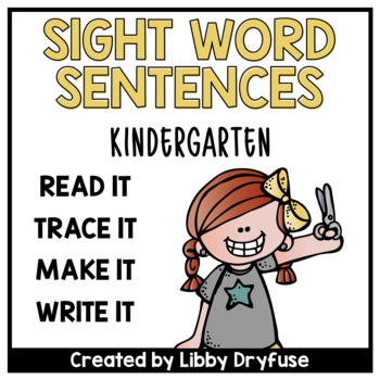 Preview of Read It, Trace It, Write It, Make It - Sight Word Sentence Practice