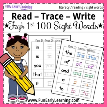 sight words worksheets free read it trace it write it fry s first 100