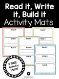Read It, Write It, Build It Activity Mats FREE- Kindergart