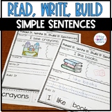 Sentence Building Read It, Write It, Build It, Cut and Paste