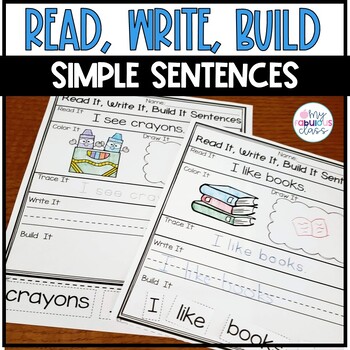 Preview of Sentence Building Read It, Write It, Build It, Cut and Paste