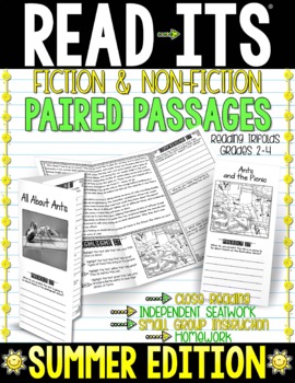 Preview of Read-Its® Paired Passages - Summer / Anytime Edition | Distance Learning