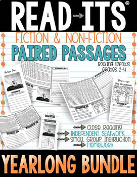 Preview of Read-Its® Paired Passages - Yearlong MEGA Bundle | Distance Learning